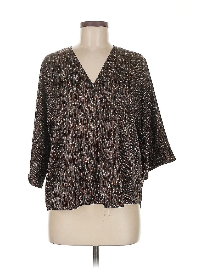 Click to view more detailed imagery on our partner's website Pre-owned Banana Republic Factory Store 3/4 Sleeve T-shirt In Brown