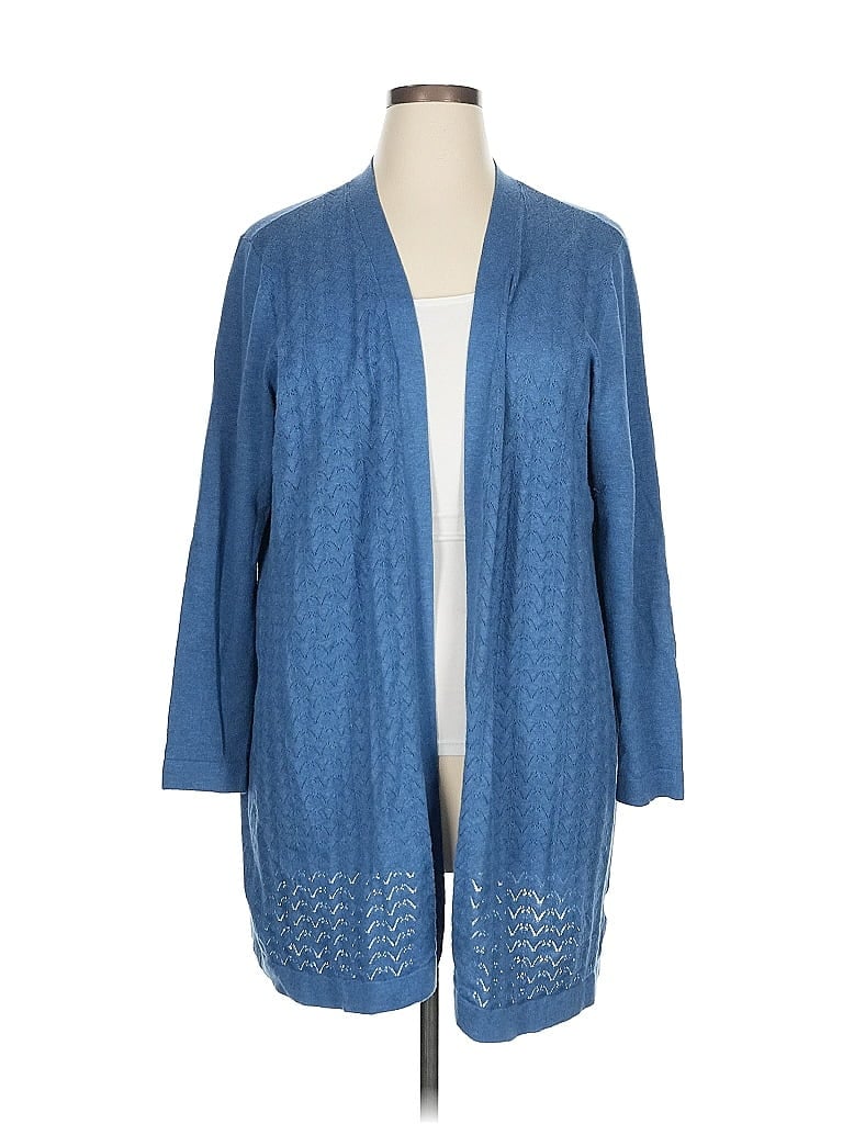 Pre-owned Karen Scott Kimono In Blue