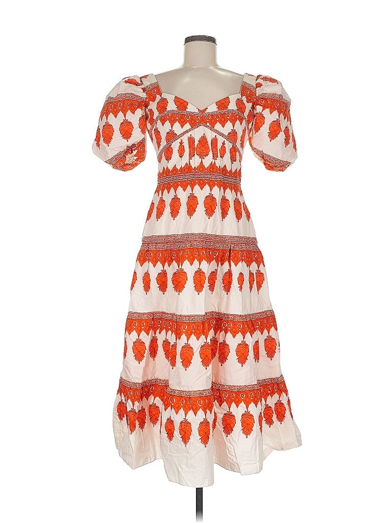 Pre-owned Johanna Ortiz Casual Dress In Orange