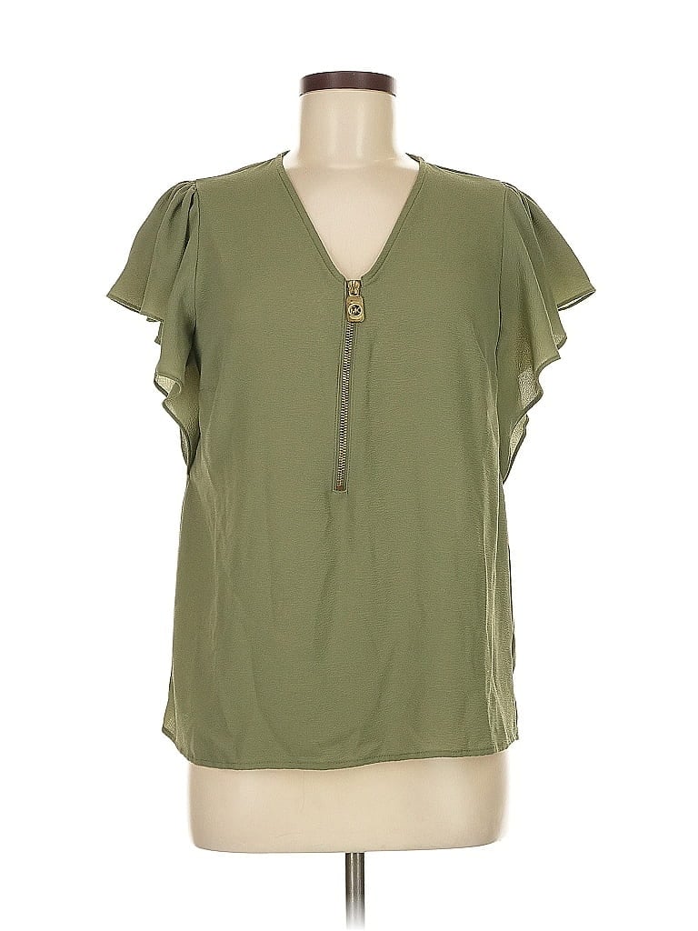 MICHAEL MICHAEL KORS Pre-owned Short Sleeve Blouse In Green