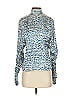 Hunter Bell Animal Print Blue Long Sleeve Blouse Size XS - photo 1