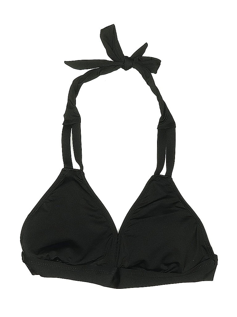 Pre-owned Mossimo Swimsuit Top Black Solid Pattern Swimwear