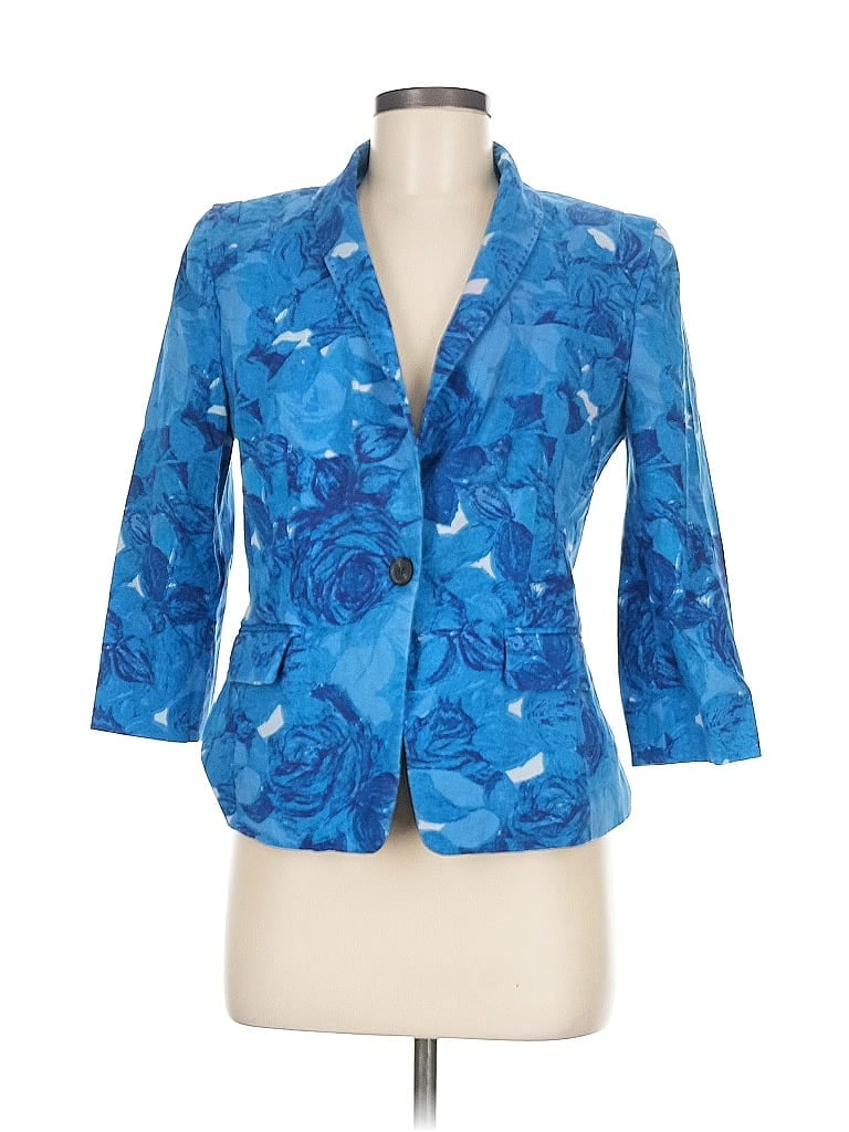 Pre-owned Ann Taylor Blazer Jacket In Blue