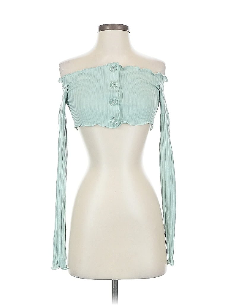 Tropic Of C Tank Top Teal Strapless Neckline Tops In Blue