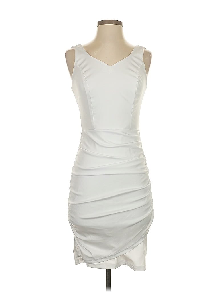 Pre-owned Grace Karin Cocktail Dress In White