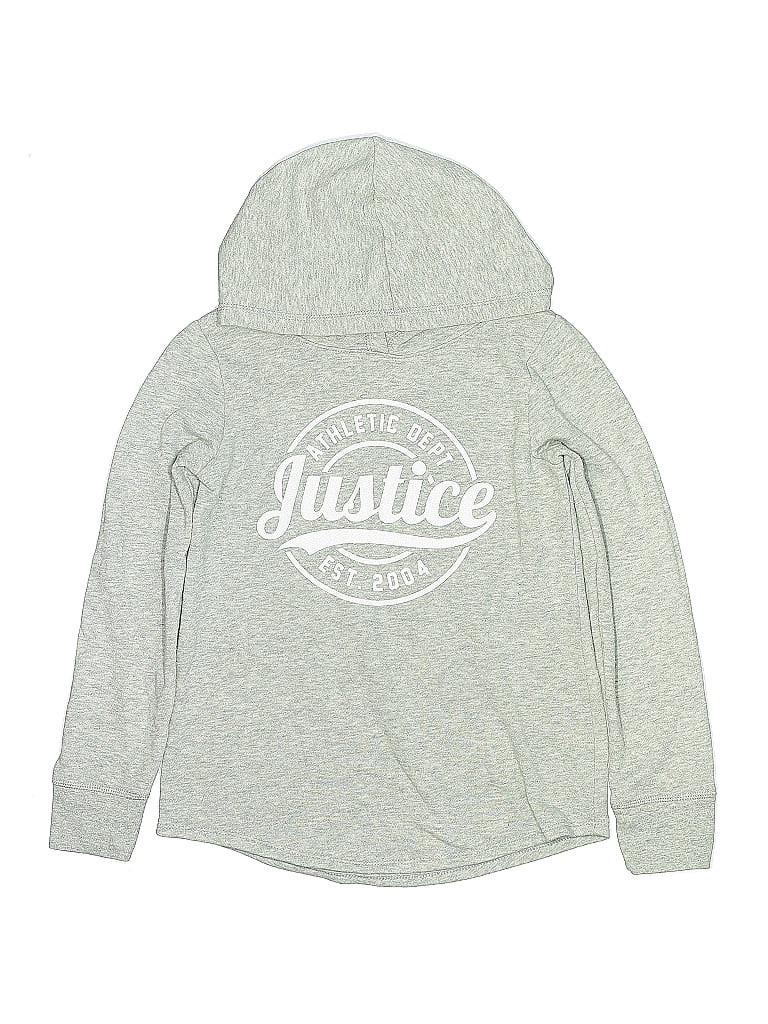 Pre-owned Justice Kids' Pullover Hoodie In Silver