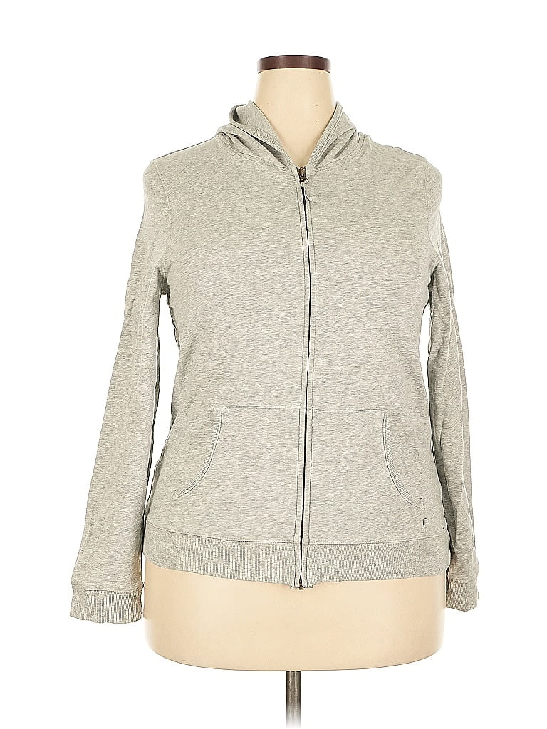 Pre-owned Old Navy Zip Up Hoodie In Gray