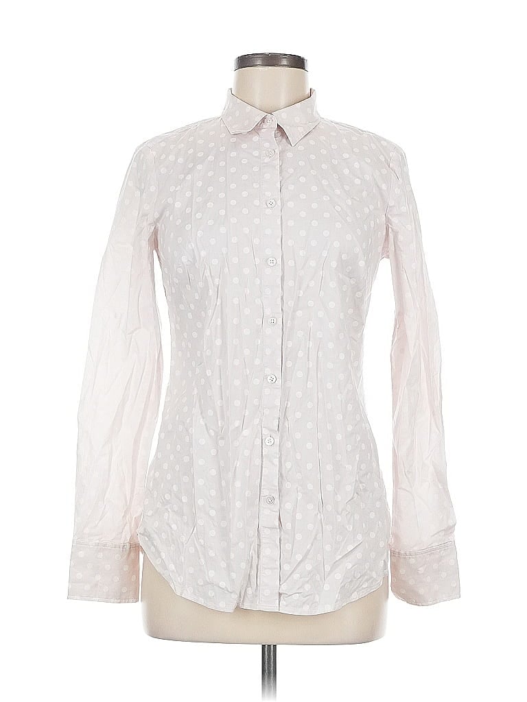 ANN TAYLOR Pre-owned Long Sleeve Blouse In White
