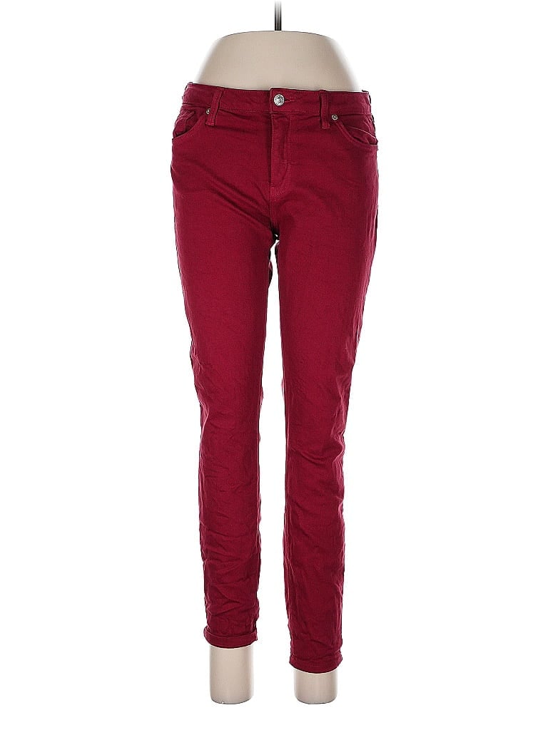 Pre-owned Just Usa Jeans In Burgundy