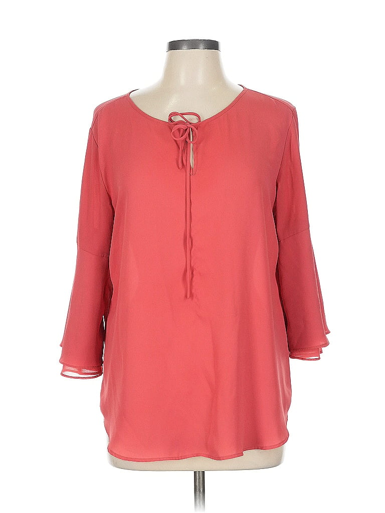 Pre-owned Van Heusen 3/4 Sleeve Blouse In Pink