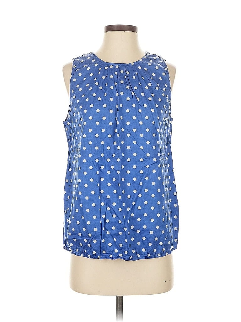 Pre-owned Liz Claiborne Sleeveless Blouse In Blue