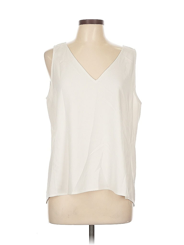Pre-owned Nordstrom Sleeveless T-shirt In White