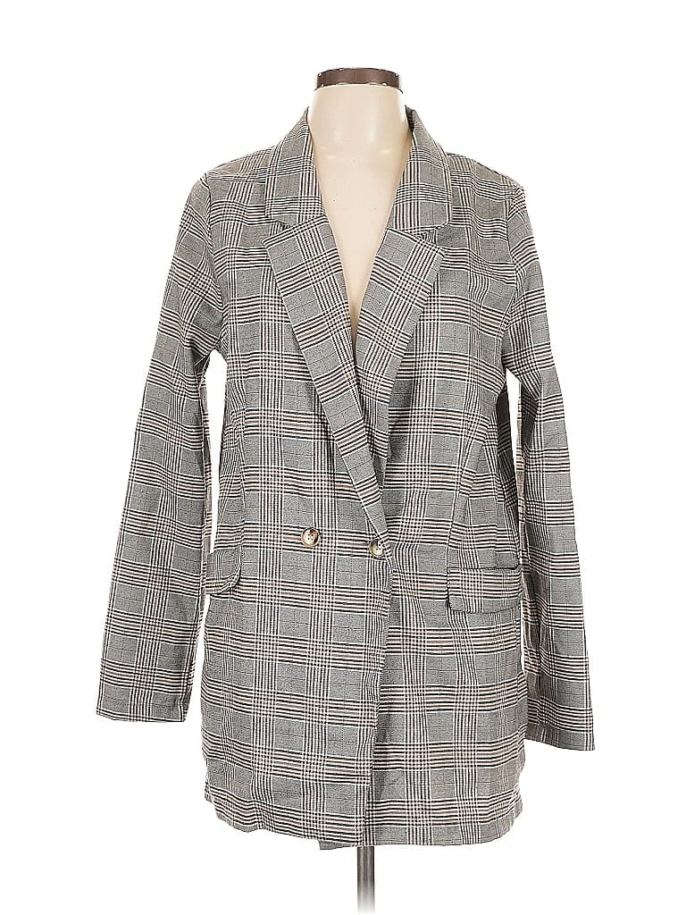 Pre-owned Unbranded Blazer Jacket In Gray