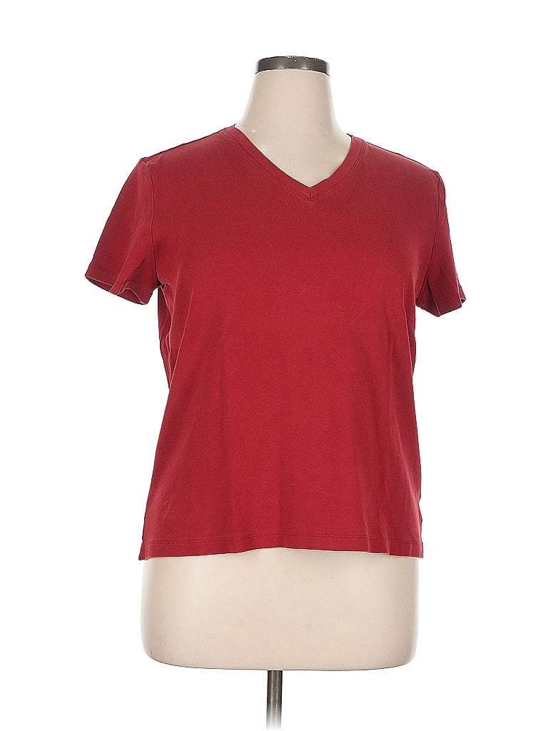 Pre-owned Eddie Bauer Short Sleeve T-shirt In Red