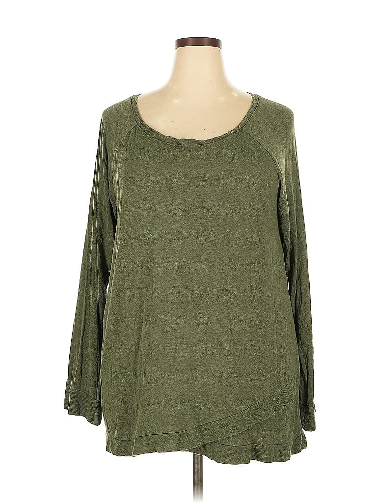 Pre-owned Threads 4 Thought 3/4 Sleeve T-shirt In Green