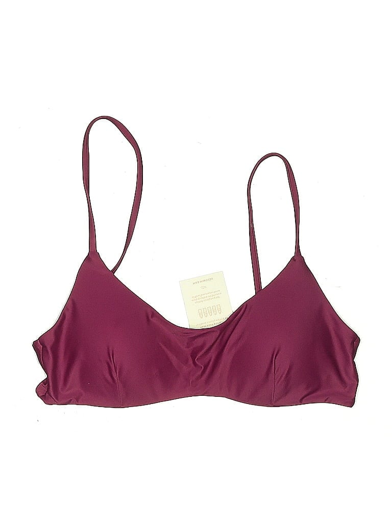 Pre-owned Assorted Brands Swimsuit Top Burgundy Swimwear