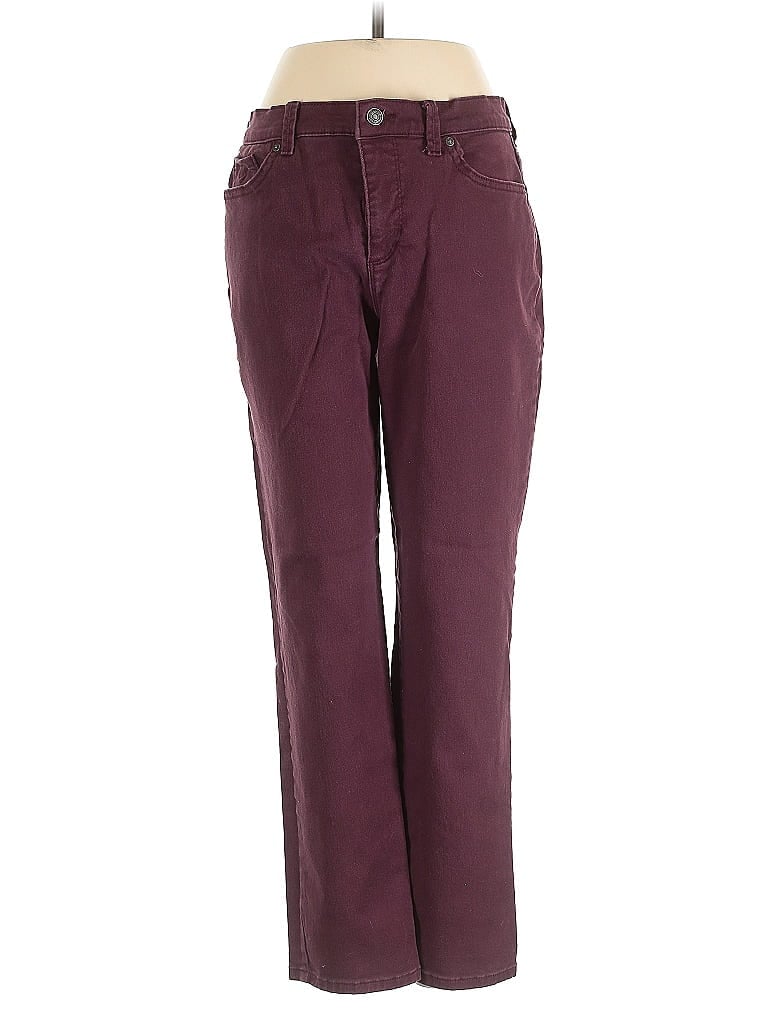 Pre-owned Gloria Vanderbilt Casual Pants In Burgundy
