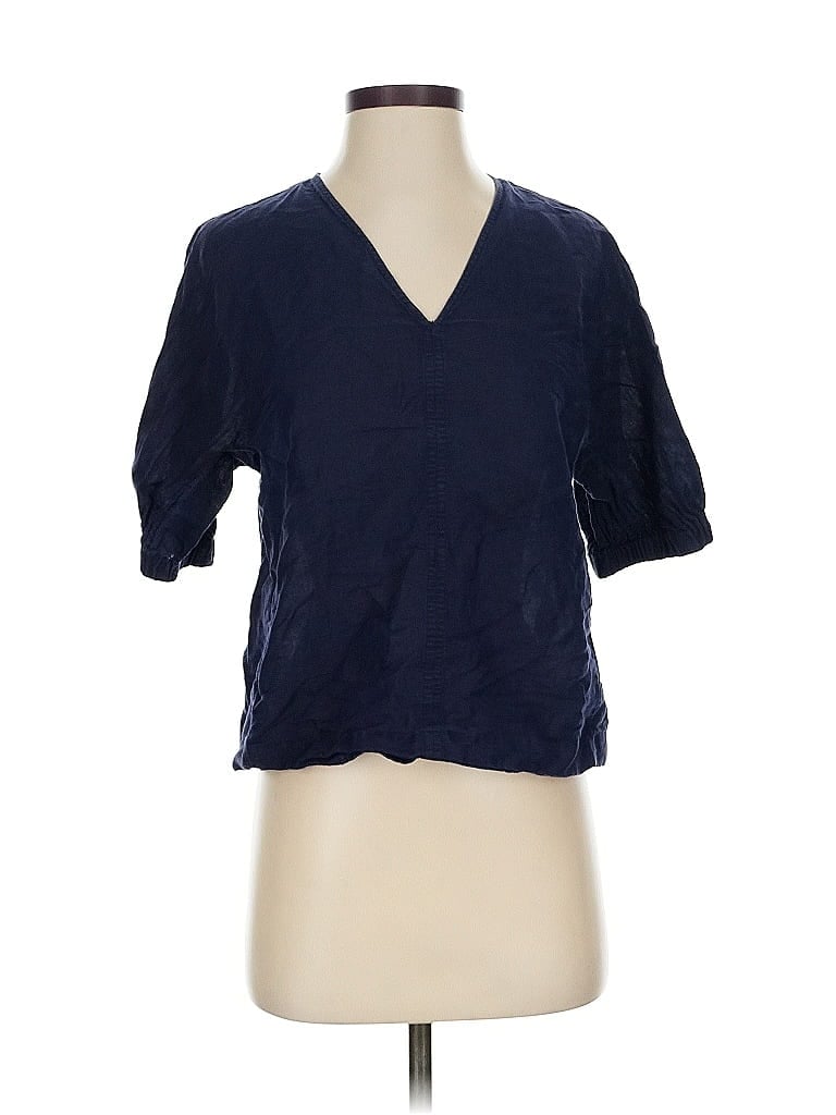 Pre-owned Cos Short Sleeve Blouse In Blue