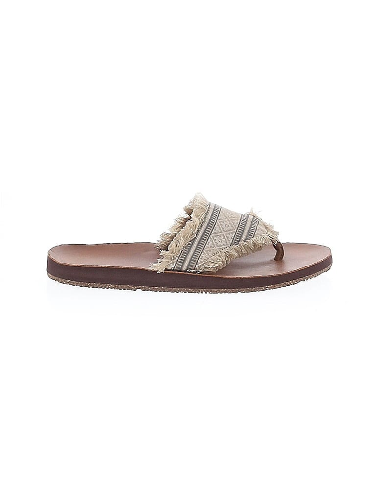 Pre-owned Feelgoodz Flip Flops In Brown