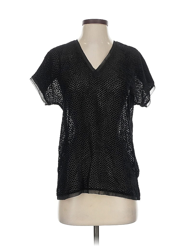 Pre-owned White Label The White Company Short Sleeve Top Black V Neck Tops