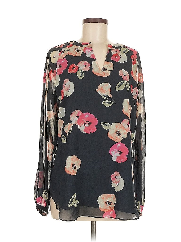 Pre-owned Cabi Long Sleeve Blouse In Black