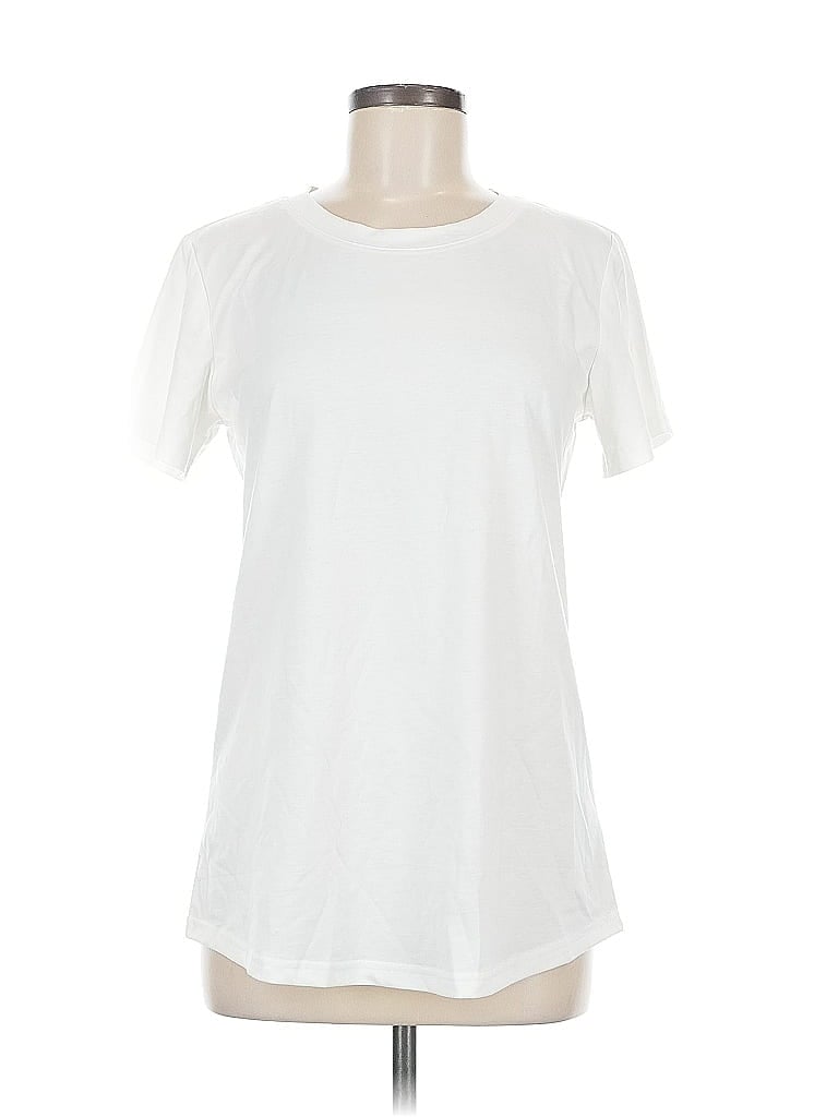 Pre-owned Unbranded Short Sleeve T-shirt In White