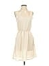 Lush 100% Polyester Solid Ivory Casual Dress Size S - photo 1