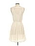 Lush 100% Polyester Solid Ivory Casual Dress Size S - photo 2