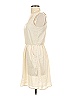 Lush 100% Polyester Solid Ivory Casual Dress Size S - photo 5