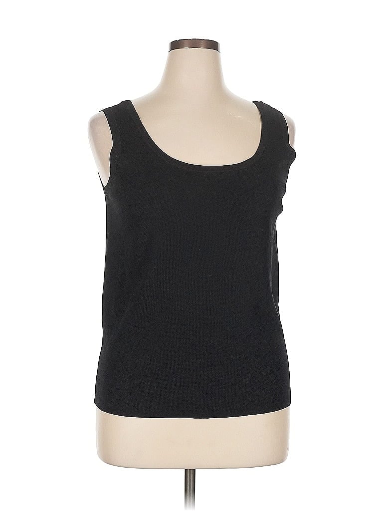 Pre-owned Anne Klein Tank Top Black Strapless Neckline Tops