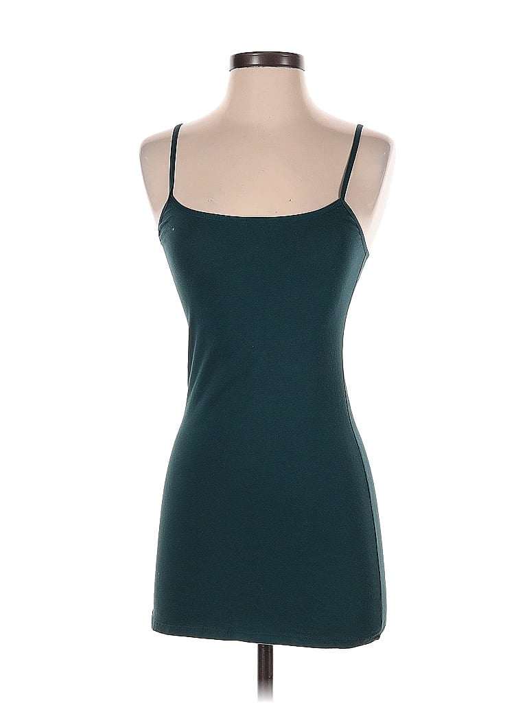 Pre-owned Unbranded Tank Top Teal Strapless Neckline Tops In Blue