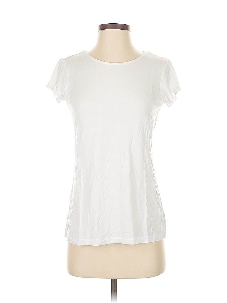 TAHARI Pre-owned Short Sleeve T-shirt In White