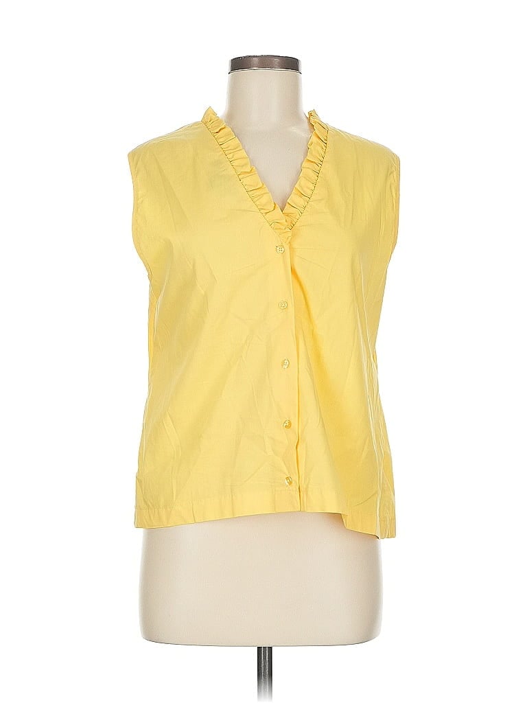 Pre-owned Laundry By Shelli Segal Sleeveless Blouse In Yellow