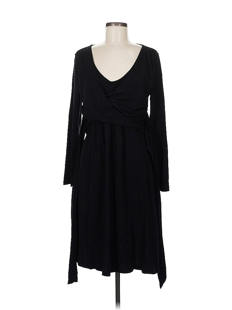 Pre-owned Garnet Hill Casual Dress In Black