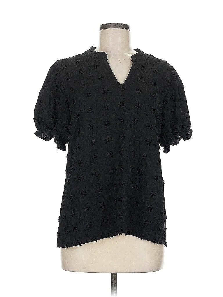 Pre-owned Blooming Jelly Short Sleeve Blouse In Black