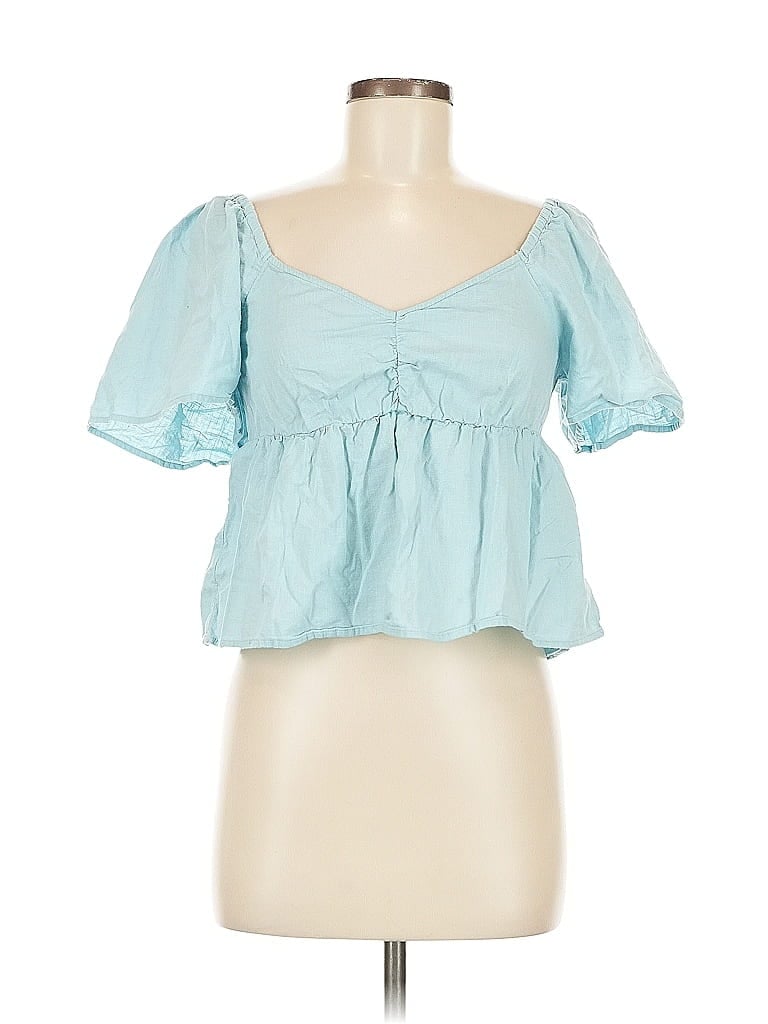Click to view more detailed imagery on our partner's website Pre-owned Abound Tank Top Blue Sweetheart Neckline Tops