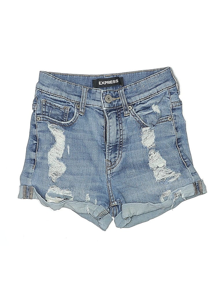 Pre-owned Express Denim Shorts In Blue