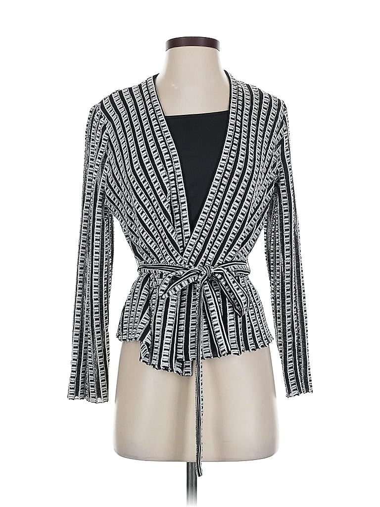 Pre-owned Misook Cardigan Sweater In Silver