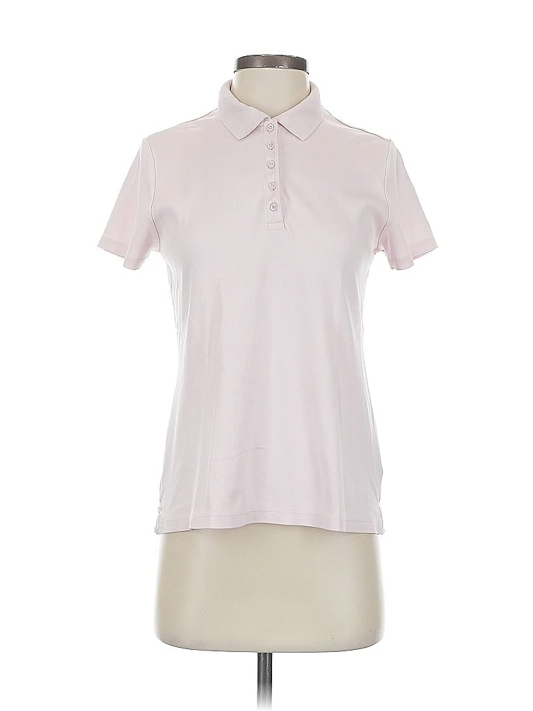 Pre-owned Lands' End Short Sleeve Polo Shirt In Pink
