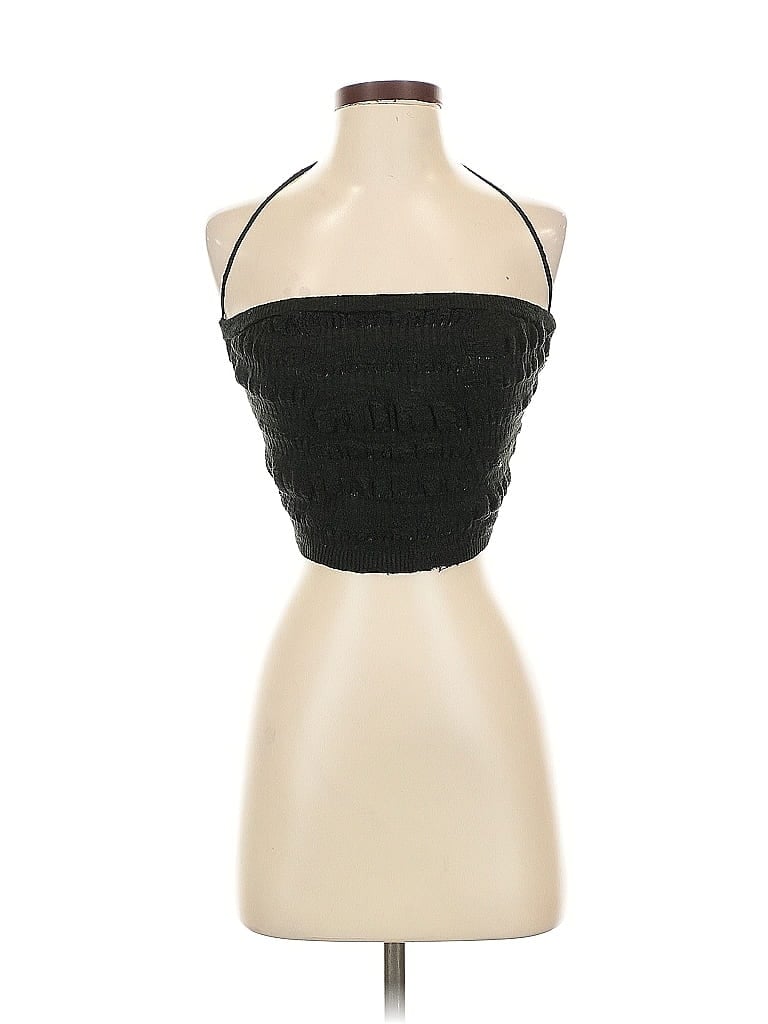 Click to view more detailed imagery on our partner's website Pre-owned Nia Halter Top Black Strapless Neckline Tops