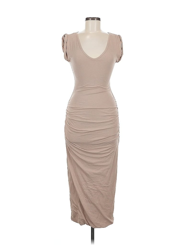 Pre-owned James Perse Cocktail Dress In Brown
