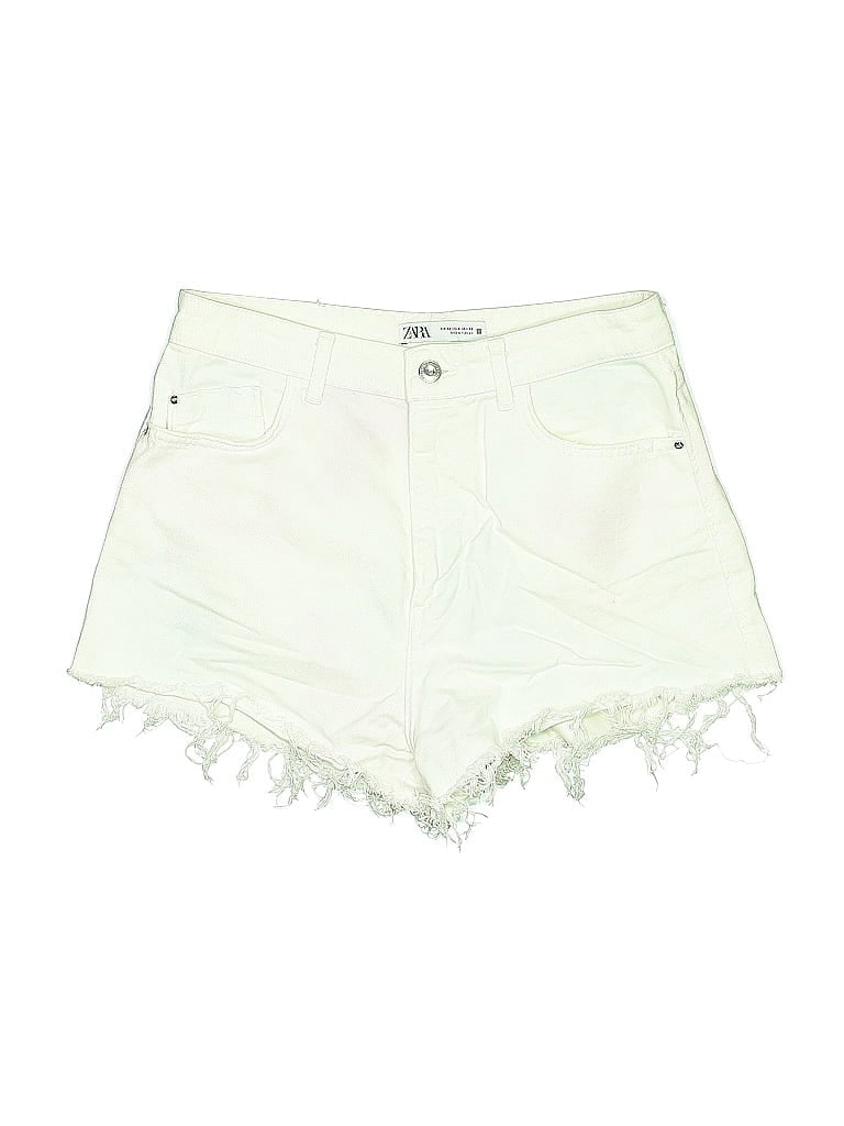 Click to view more detailed imagery on our partner's website Pre-owned Zara Denim Shorts In White