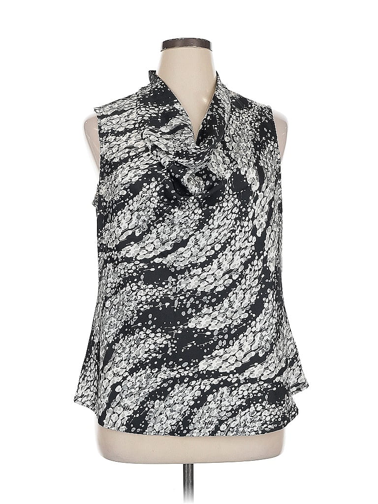 Pre-owned Apt. 9 Sleeveless Blouse In Silver