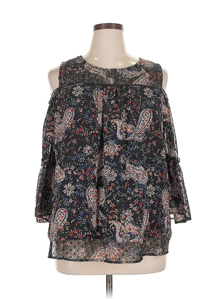 Click to view more detailed imagery on our partner's website Pre-owned Westport 3/4 Sleeve Blouse In Black