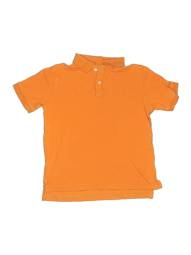 Pre-owned Lands' End Kids'  Short Sleeve Polo Shirt In Orange