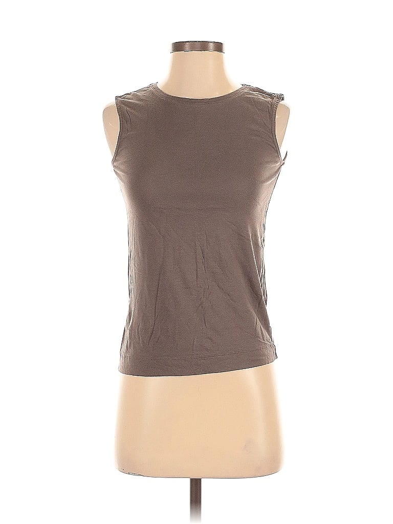 Pre-owned Unbranded Sleeveless T-shirt In Brown