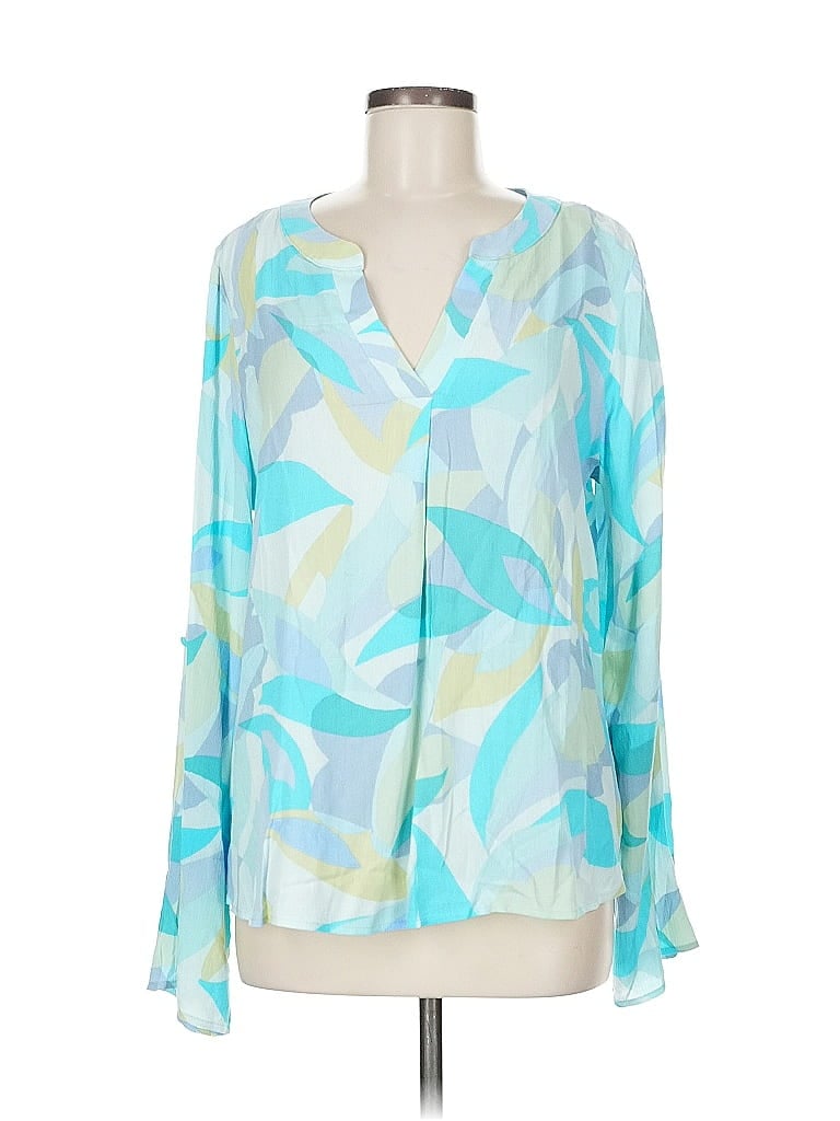 Click to view more detailed imagery on our partner's website Pre-owned Emily Wonder Long Sleeve Blouse In Blue