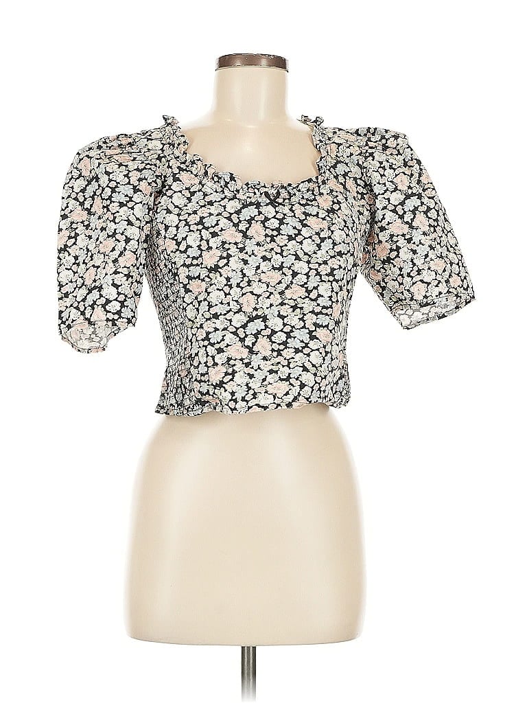 Pre-owned Levi's Short Sleeve Top Ivory Sweetheart Neckline Tops In White