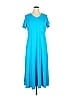 Talbots Solid Blue Casual Dress Size 0X - photo 1