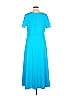 Talbots Solid Blue Casual Dress Size 0X - photo 2
